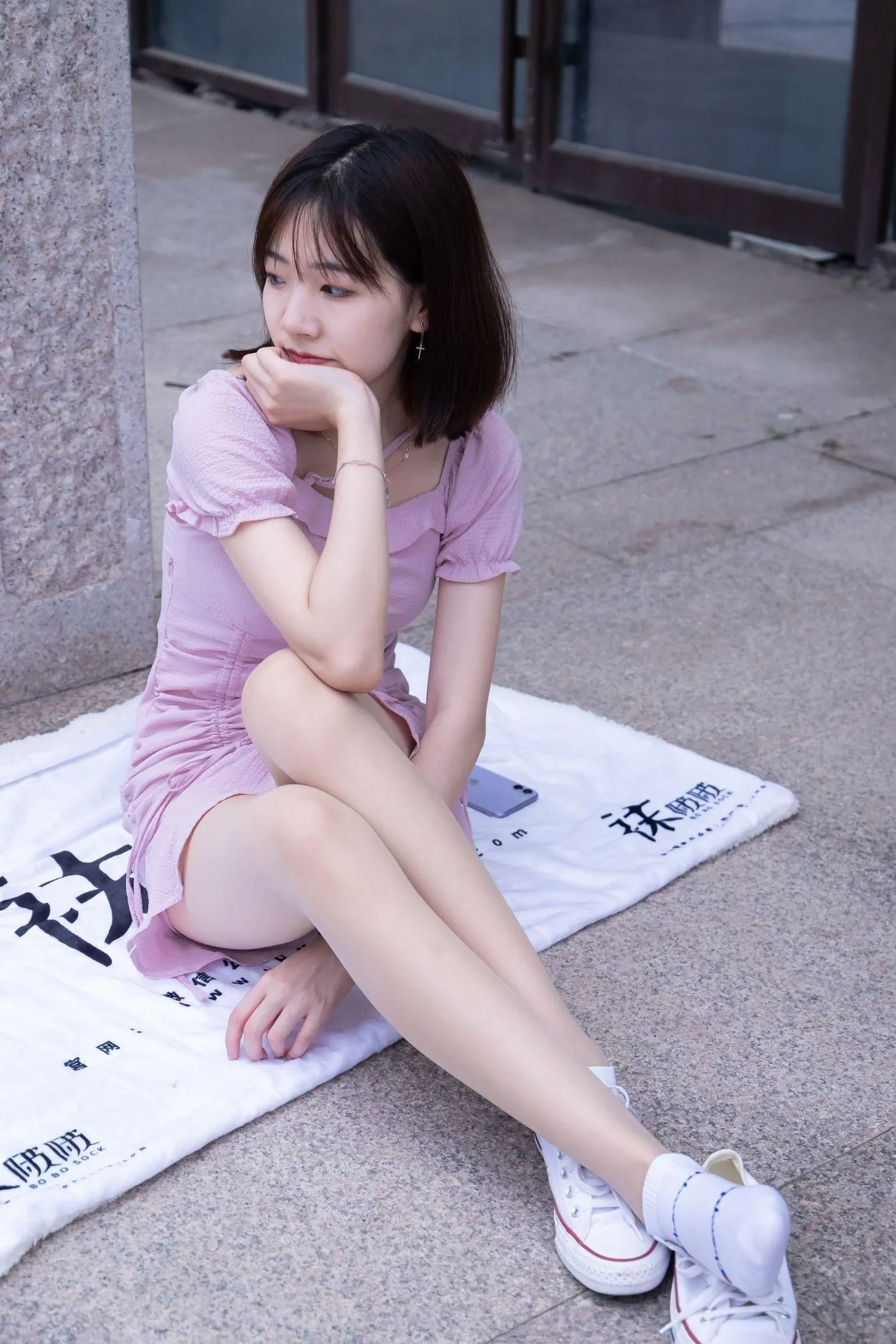 [BoBoSocks袜啵啵]NO.001 小甜豆-帆布鞋、白棉袜、肉丝 [138P]插图9